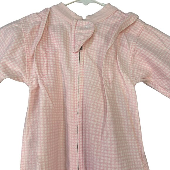 Vtg Trundle Bundle Infant Sleep Sack Gown Pink & White Checkered Size Newborn - Picture 2 of 5